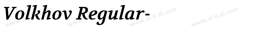 Volkhov Regular字体转换